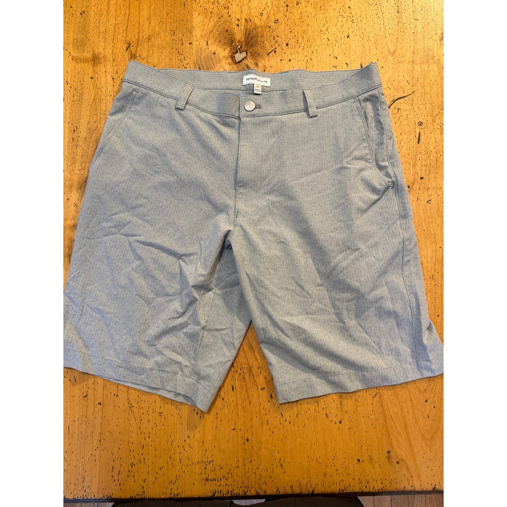 Peter Millar Performance Shorts Size 32 All over print Grey Geometric Print Golf
